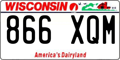 WI license plate 866XQM
