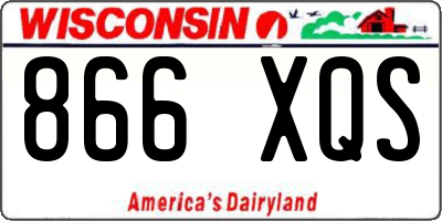 WI license plate 866XQS