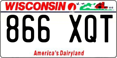 WI license plate 866XQT