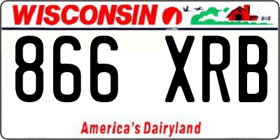 WI license plate 866XRB