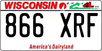 WI license plate 866XRF