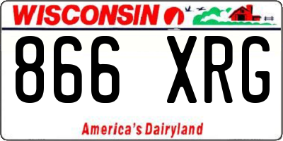 WI license plate 866XRG