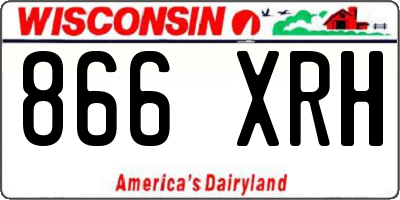 WI license plate 866XRH