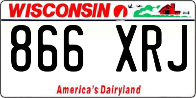 WI license plate 866XRJ