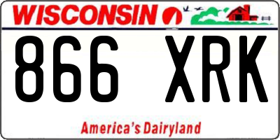 WI license plate 866XRK