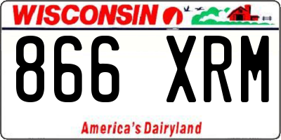 WI license plate 866XRM