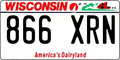WI license plate 866XRN