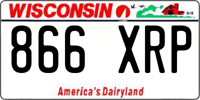 WI license plate 866XRP
