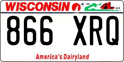 WI license plate 866XRQ