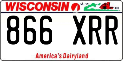 WI license plate 866XRR