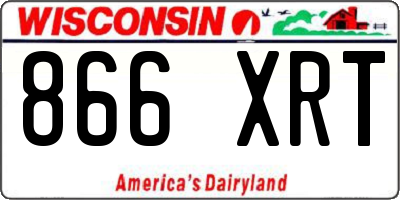 WI license plate 866XRT