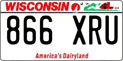 WI license plate 866XRU