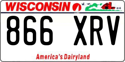 WI license plate 866XRV