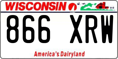 WI license plate 866XRW
