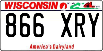 WI license plate 866XRY