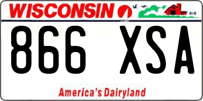 WI license plate 866XSA
