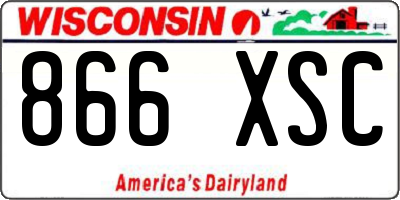 WI license plate 866XSC