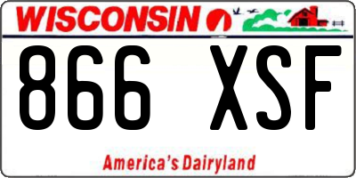 WI license plate 866XSF