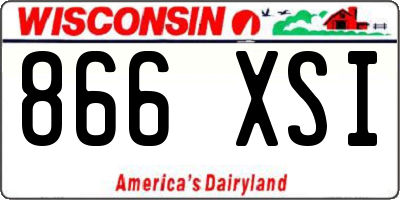 WI license plate 866XSI