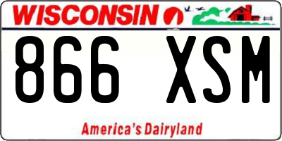 WI license plate 866XSM