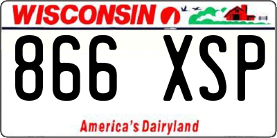 WI license plate 866XSP