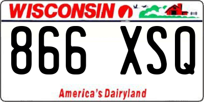 WI license plate 866XSQ