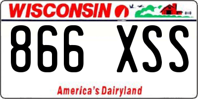 WI license plate 866XSS