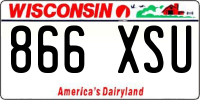 WI license plate 866XSU