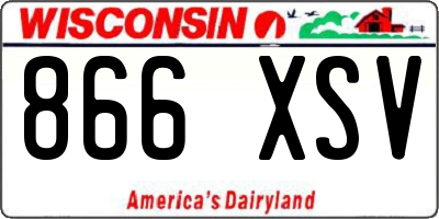 WI license plate 866XSV