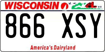 WI license plate 866XSY