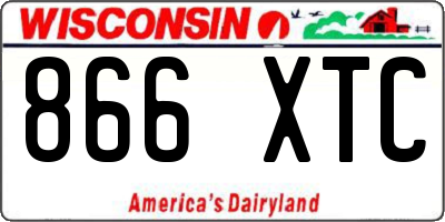 WI license plate 866XTC