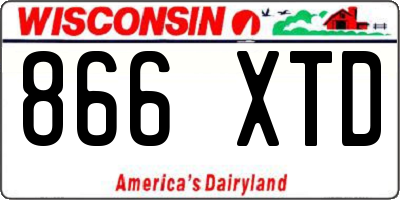 WI license plate 866XTD
