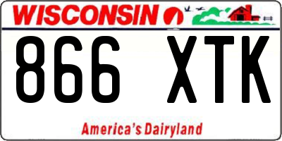 WI license plate 866XTK