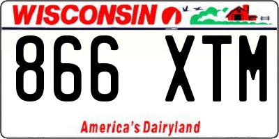 WI license plate 866XTM