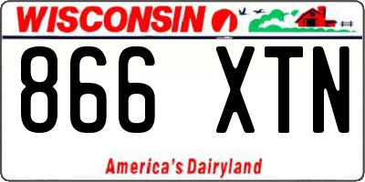 WI license plate 866XTN