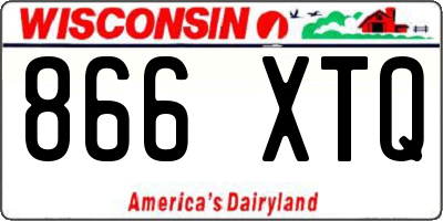 WI license plate 866XTQ
