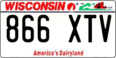 WI license plate 866XTV