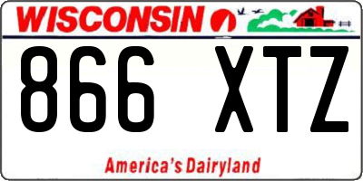 WI license plate 866XTZ