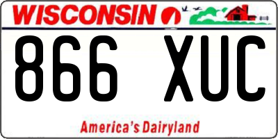 WI license plate 866XUC