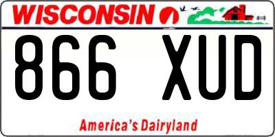 WI license plate 866XUD