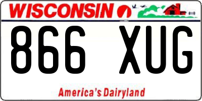 WI license plate 866XUG
