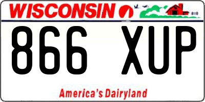 WI license plate 866XUP