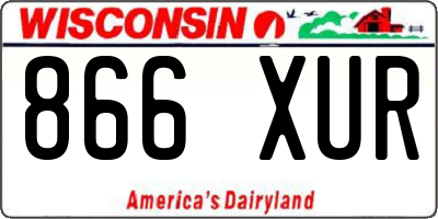 WI license plate 866XUR