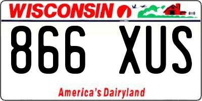 WI license plate 866XUS