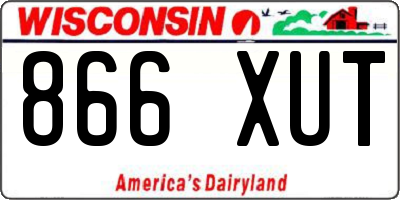 WI license plate 866XUT