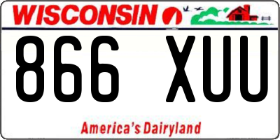WI license plate 866XUU