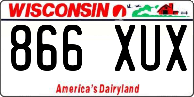WI license plate 866XUX