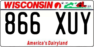 WI license plate 866XUY