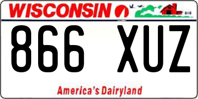 WI license plate 866XUZ