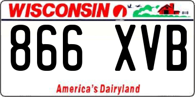 WI license plate 866XVB